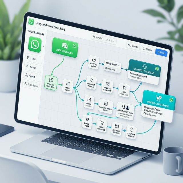 Chatbot Flow Builder Visualization